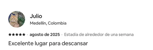 Avis 5 étoiles de Julio sur Airbnb — Hostel Toucan