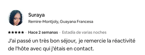 Avis 5 étoiles de Suraya sur Airbnb — Hostel Toucan