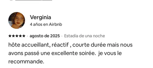 Avis 5 étoiles de Verginia sur Airbnb — Hostel Toucan